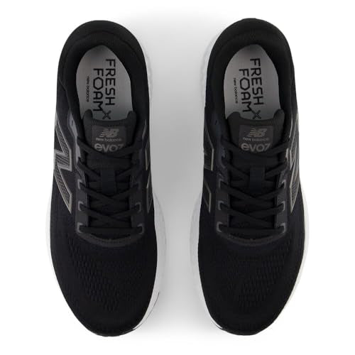 New Balance Men's Fresh Foam X EVOZ V4 Running Shoe, Black/Phantom/Black Metallic, 9.5 XW