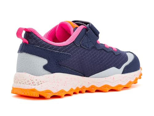 Saucony Peregrine Shield KDZ A/C Sneakers (Little Big Kid), Navy/Pink, 1 US Unisex
