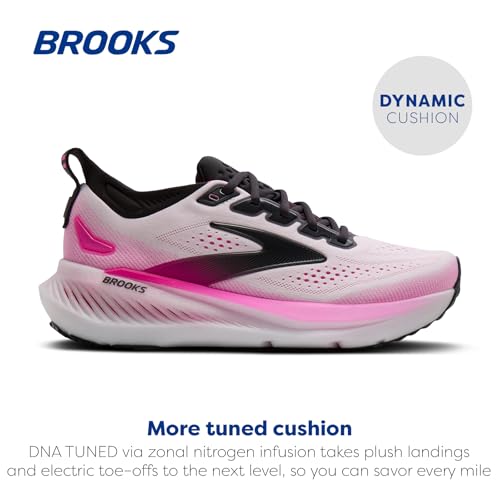 Brooks Women’s Glycerin 23 Neutral Running Shoe - White/Phantom/Cyber Pink - 9.5 Medium