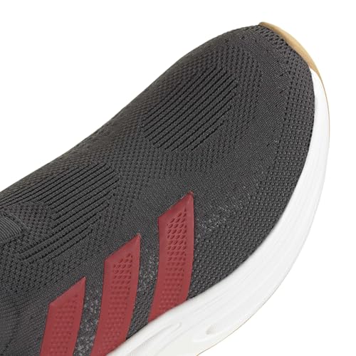 adidas Men's Cloudfoam Cuxxion - Sock, Carbon/Better Scarlet/White, 13