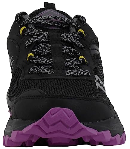 Saucony Women's Excursion Tr15, Black/Purple/Yellow, 8 W
