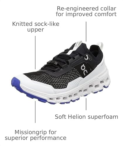 On Womens Cloudultra 2 Textile Synthetic Black White Trainers 9 US