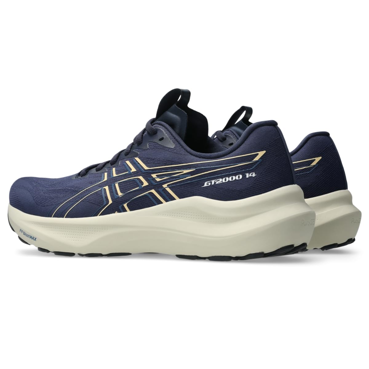 ASICS Men's GT-2000 14 Running Shoes, 10, Midnight/Light Orange - alternate product view 3