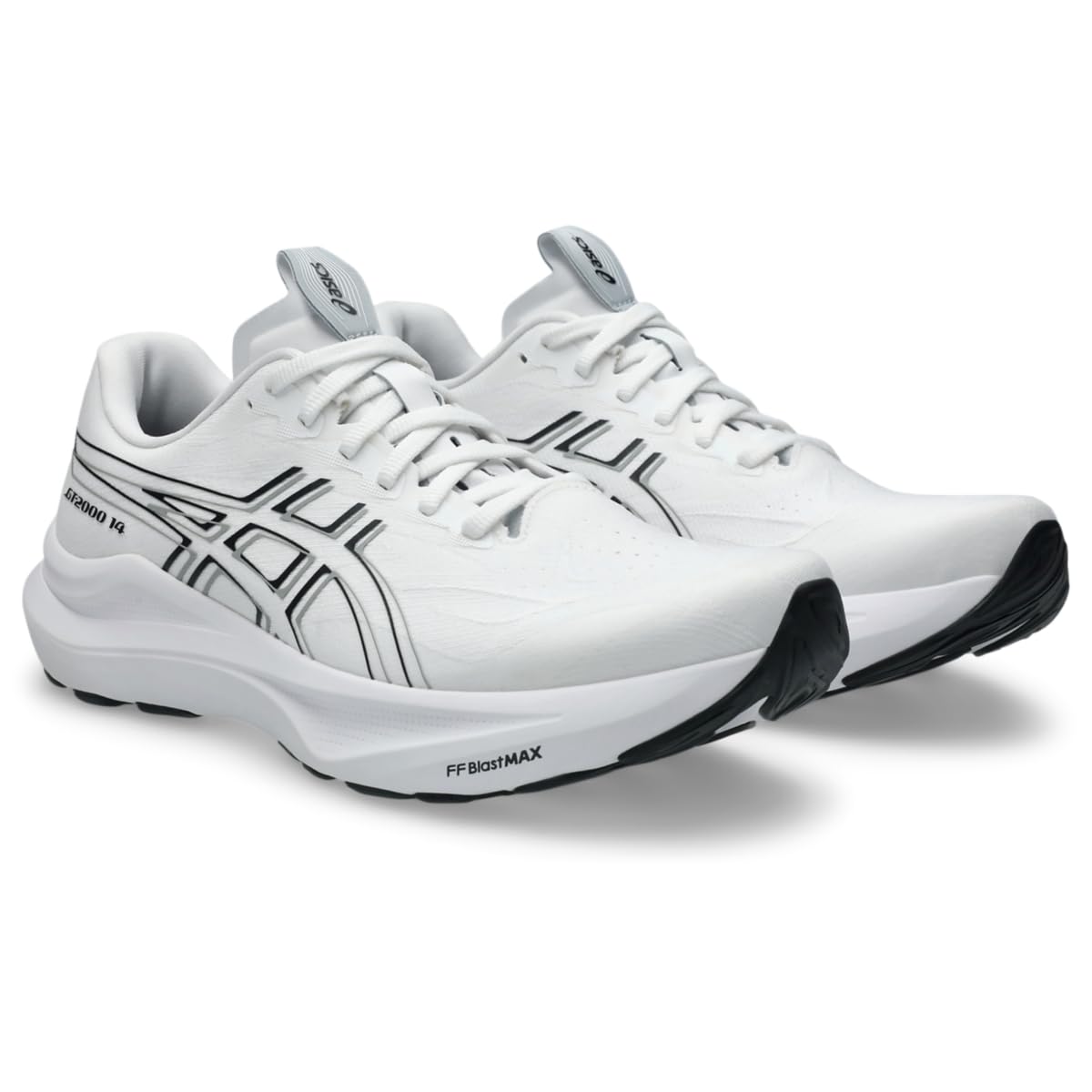 ASICS Men's GT-2000 14 Running Shoes, 9.5, White/Black