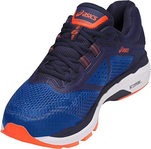 ASICS GT-2000 6 Men's Running Shoe, Imperial/Indigo Blue/Shocking Orange, 13 W US