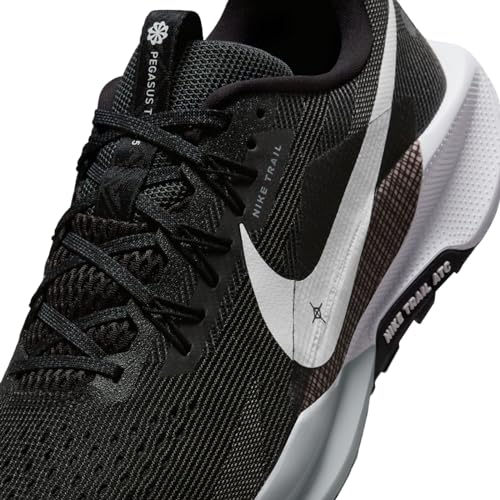 Nike Men's Pegasus Trail 5 Black/White/Anthracite/Wolf Grey 9.5 Medium