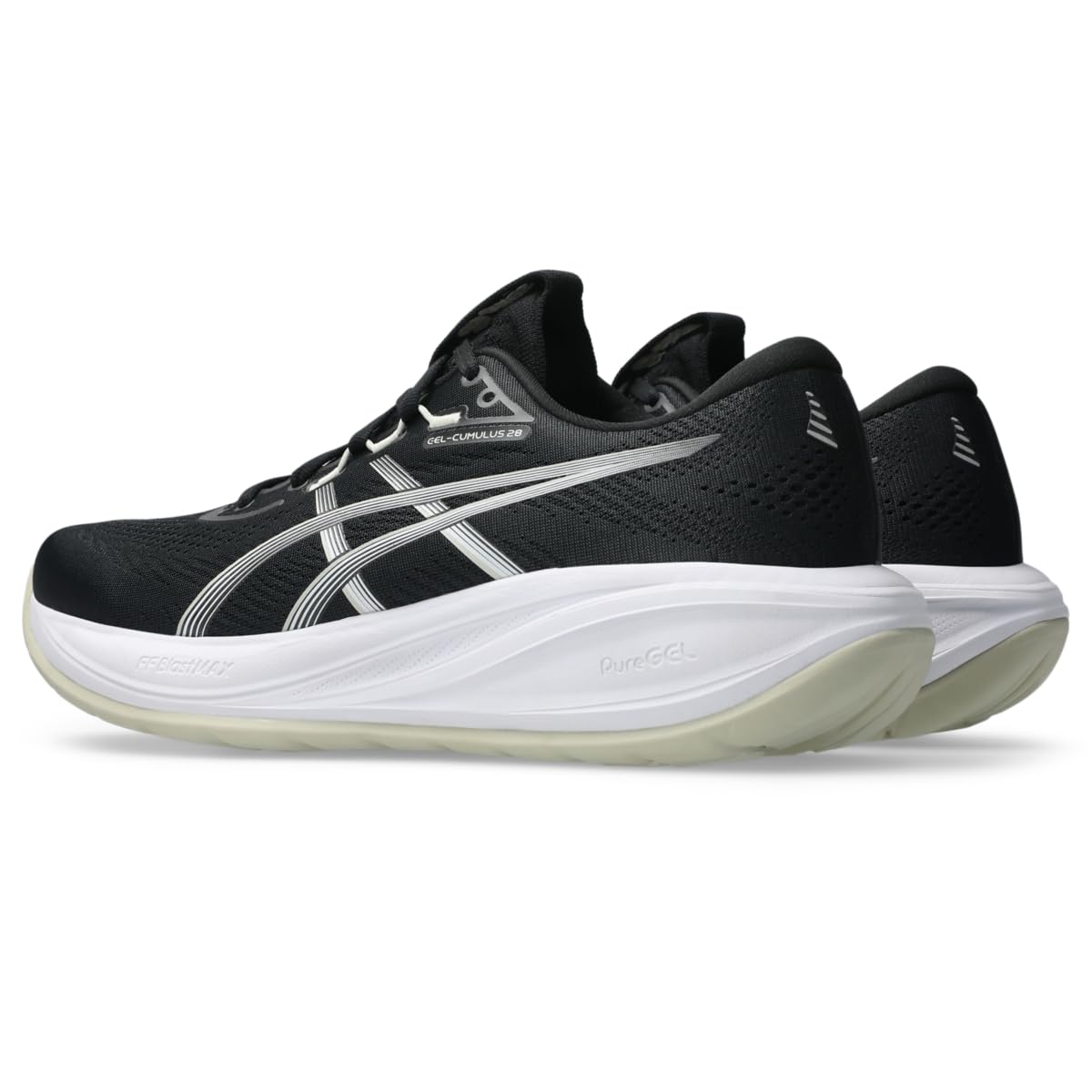 ASICS Men's Gel-Cumulus 28 Running Shoes, 10.5, Black/White - alternate product view 3