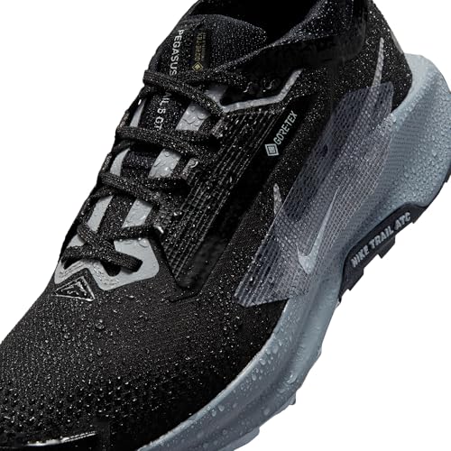 Nike Mens Pegasus Trail 5 Gore-TEX Black/Wolf Grey/Cool Grey/Anthracite 7.5 Medium