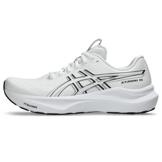 ASICS Men's GT-2000 14 Running Shoes, 9.5, White/Black