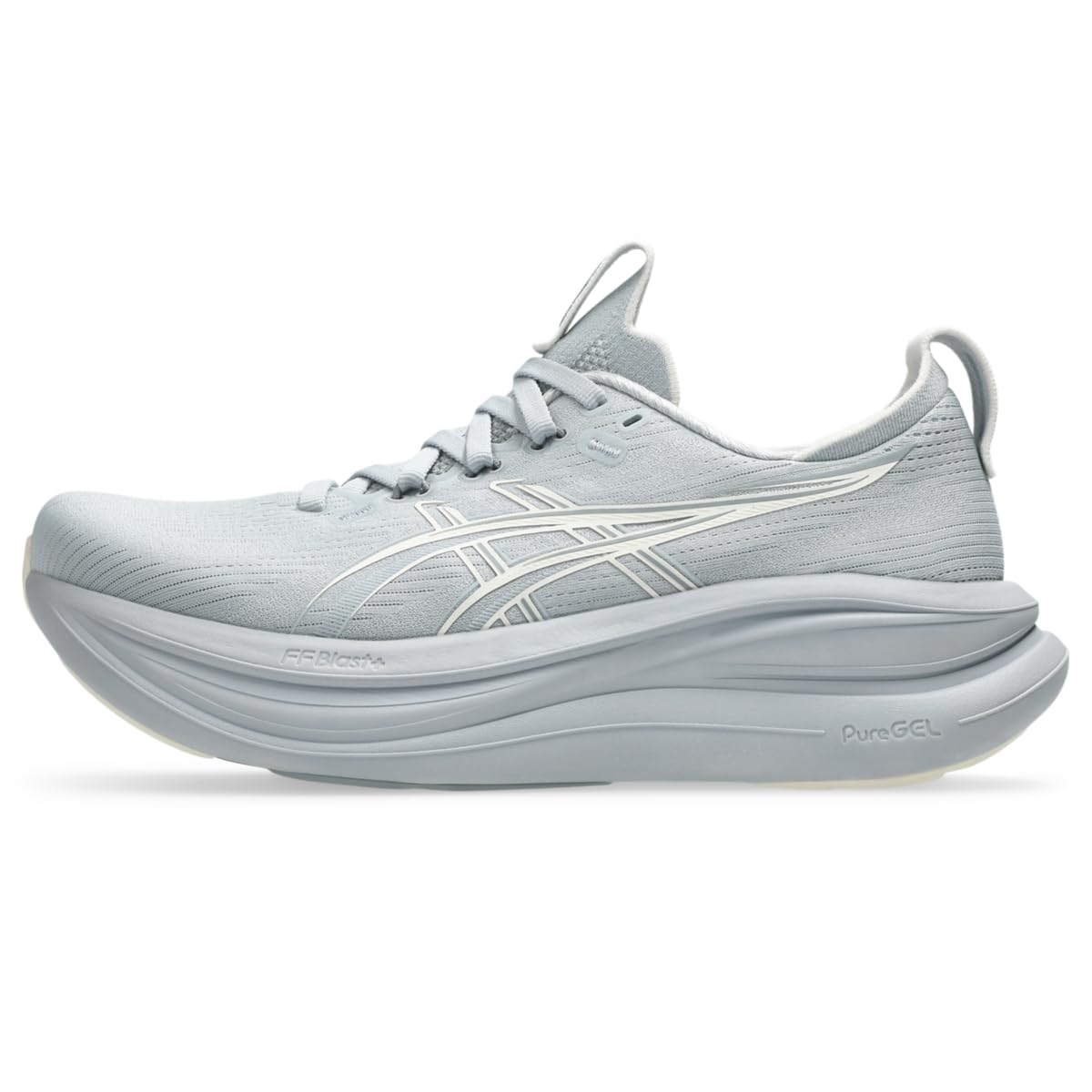 ASICS Women's Gel-Nimbus 28 Running Shoes, 5.5, Piedmont Grey/Cream
