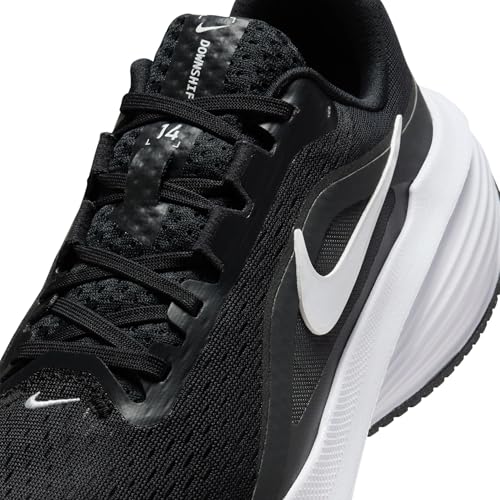 Nike Women's Downshifter 14 Road Running Shoes, Black/White-Anthracite-Wolf Grey, 8