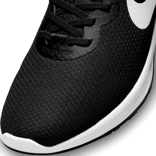 Nike Men's Revolution 6 FlyEase Next Nature Easy-On-and-Off Road Running Shoes (8, Black/Iron Grey/White)