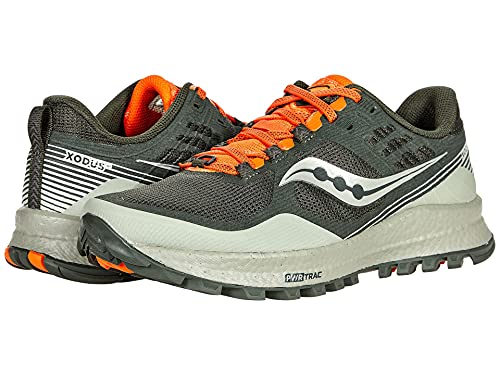 Saucony Men's S20555-25 Xodus 10 Running Shoe, Desert/Pine/Orange - 9 M US