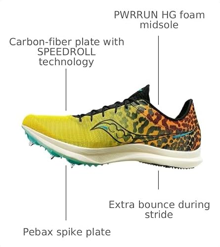 Saucony Women's Endorphin Cheetah Sneaker, Black/Vizi, 9.5