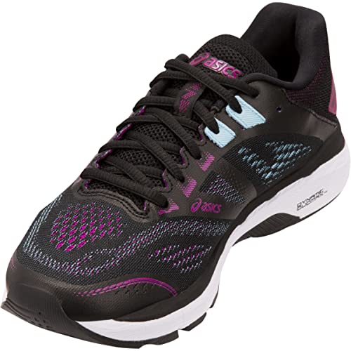 ASICS Women's GT-2000 7 Running Shoes, 5, Black/Skylight
