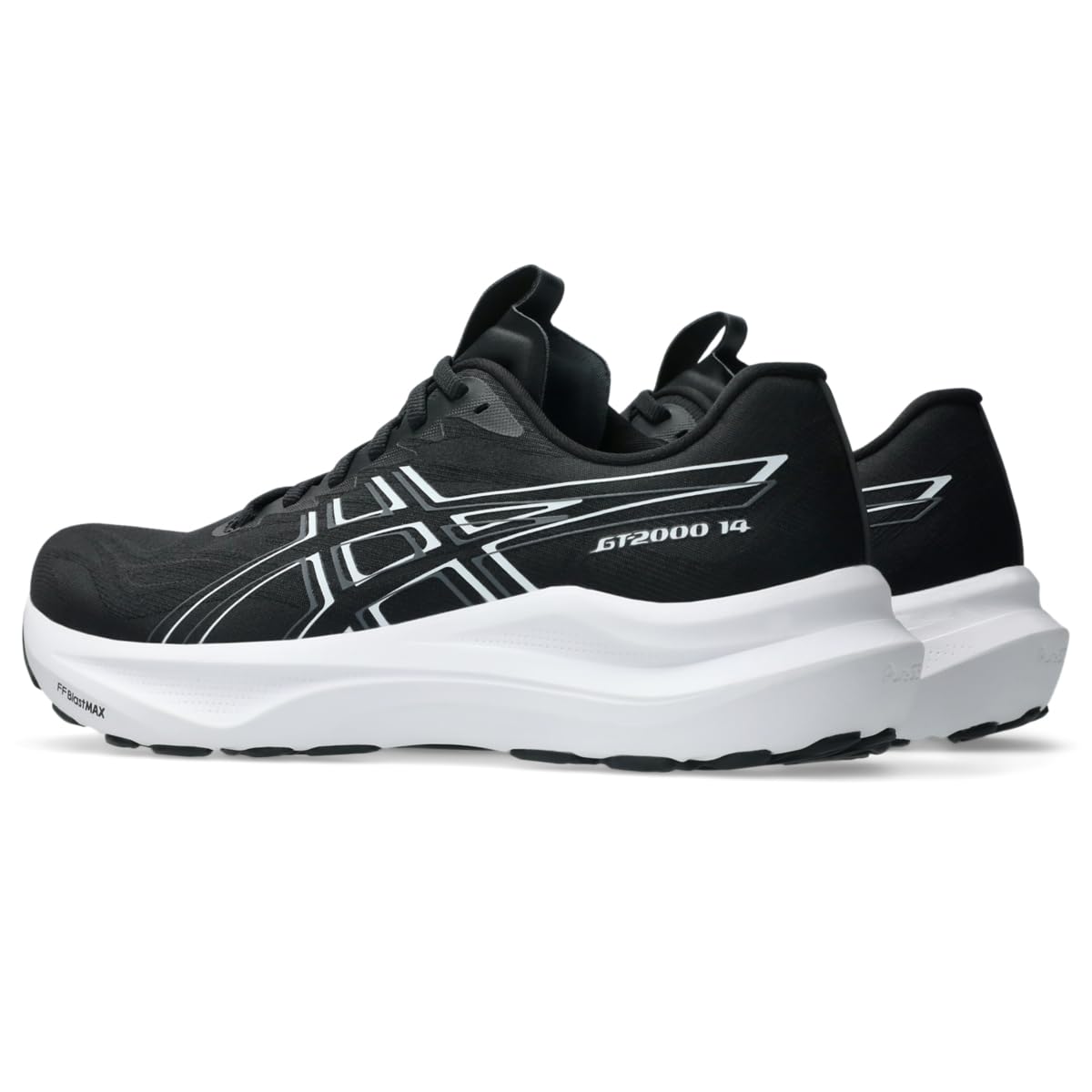 ASICS Men's GT-2000 14 Running Shoes, 10, Black/White - alternate product view 3