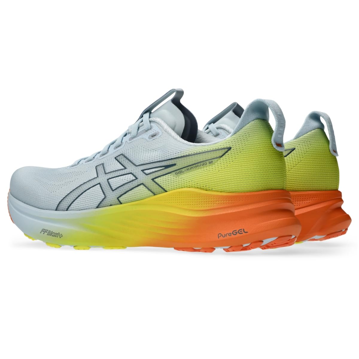 ASICS Men's Gel-Kayano 32 Running Shoes, 11.5, Sky/Lemon Spark
