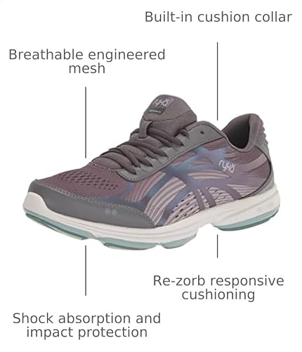 Ryka Women's Devotion Plus 3 Walking Shoes Quiet Grey 8 M