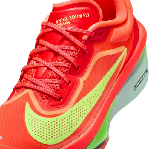 Nike Zoom Fly 6 Women's Road Racing Shoes (FN8455-601, Bright Crimson/Lime Blast/Mint Foam/Cave Purple) Size