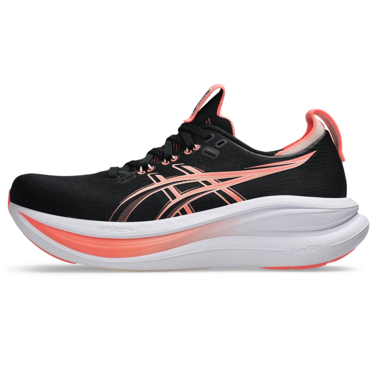 ASICS Women's Gel-Nimbus 28 Running Shoes, 5.5, Black/Pearl Pink