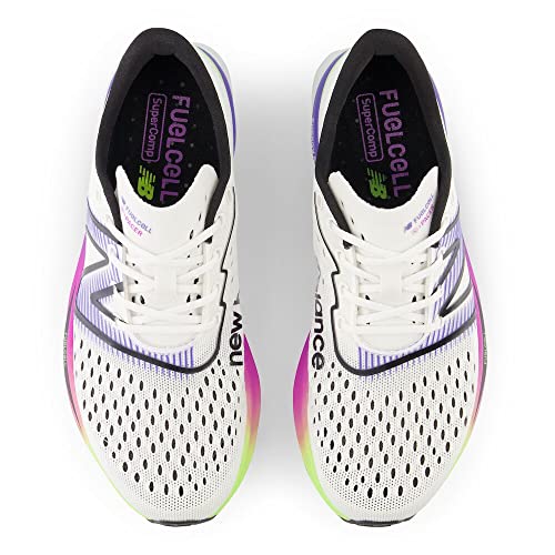 New Balance Women's FuelCell SuperComp Pacer V1 Running Shoe, White/Electric Indigo/Thirty Watt, 6.5 W