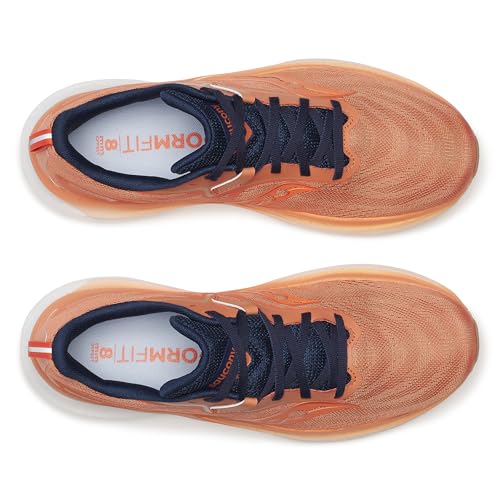 Saucony Men's Tempus 2 Sneaker, Rust/Navy, 11