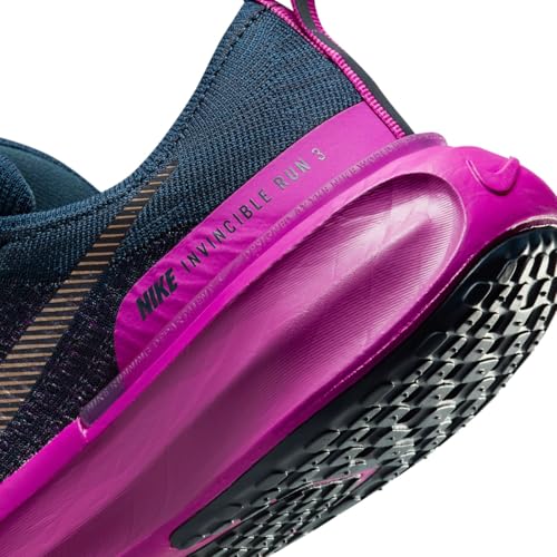 Nike Invincible 3 Women's Road Running Shoes (DR2660-404, Armory Navy/Vivid Grape/Hot Fuchsia/) Size 11.5
