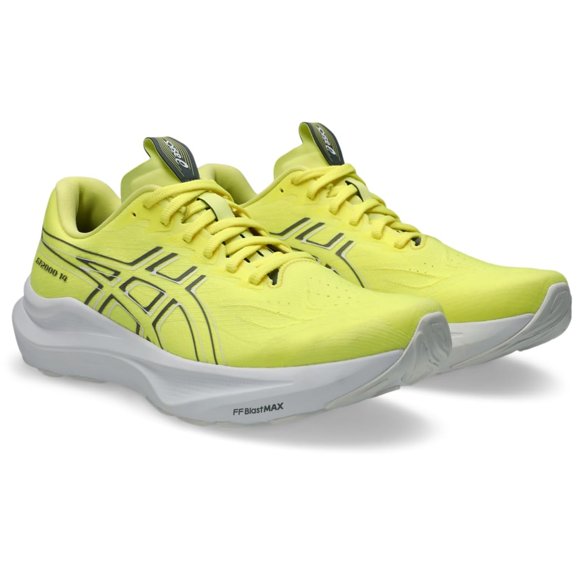 ASICS Men's GT-2000 14 Running Shoes, 9.5, Citron/Steel Grey