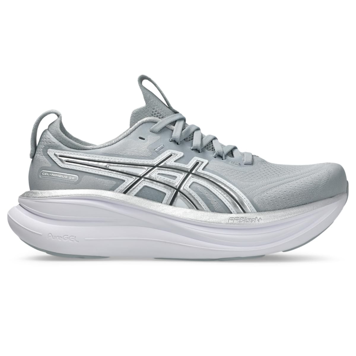 ASICS, Women's, Gel-Nimbus 28 ATC, Piedmont Grey/Pure Silver, 9.5, Medium