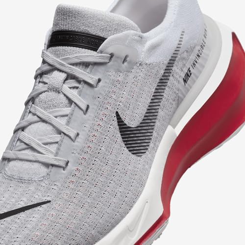 Nike Invincible 3 Men's Road Running Shoes (DR2615-102, White/Fire Red/Cement Grey/Black) Size 7.5