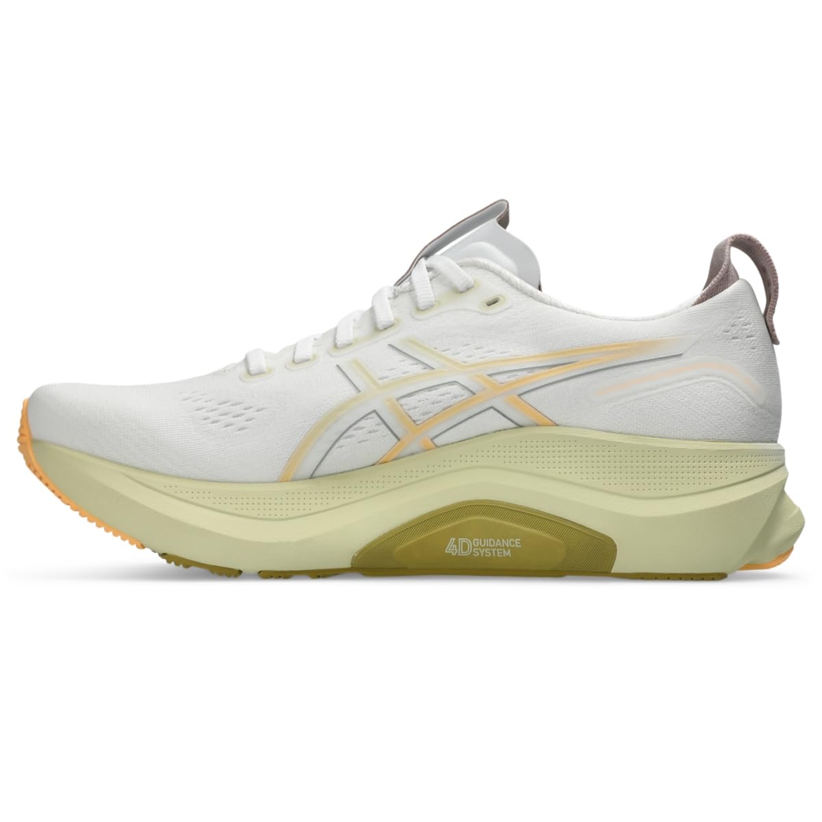 ASICS Men's Gel-Kayano 32 Running Shoes, 12, White/Orange Glow