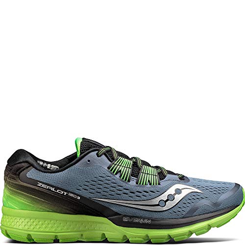 Saucony Men's Zealot ISO 3 Running Shoe, Grey Black, 12.5 M US
