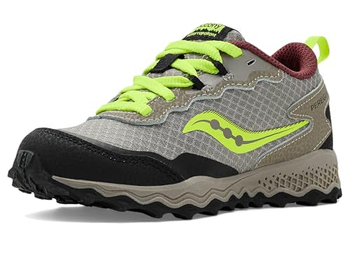 Saucony Peregrine Shield KDZ Sneakers (Little Big Kid), Sand/Black, 6 US Unisex