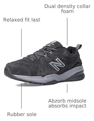 New Balance Men's 608 V5 Casual Comfort Cross Trainer, Orca/Gunmetal/Orca, 9.5 W