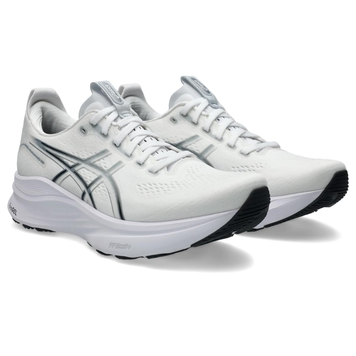 ASICS Men's Gel-Kayano 32 Running Shoes, 12, White/Pure Silver