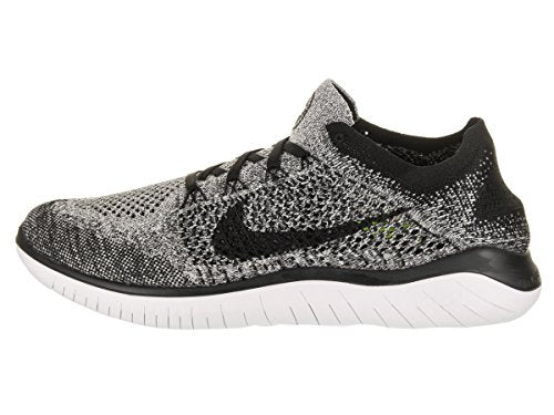Nike Men's Free Run Flyknit 2018 Running Shoes, White White Black 101, 8