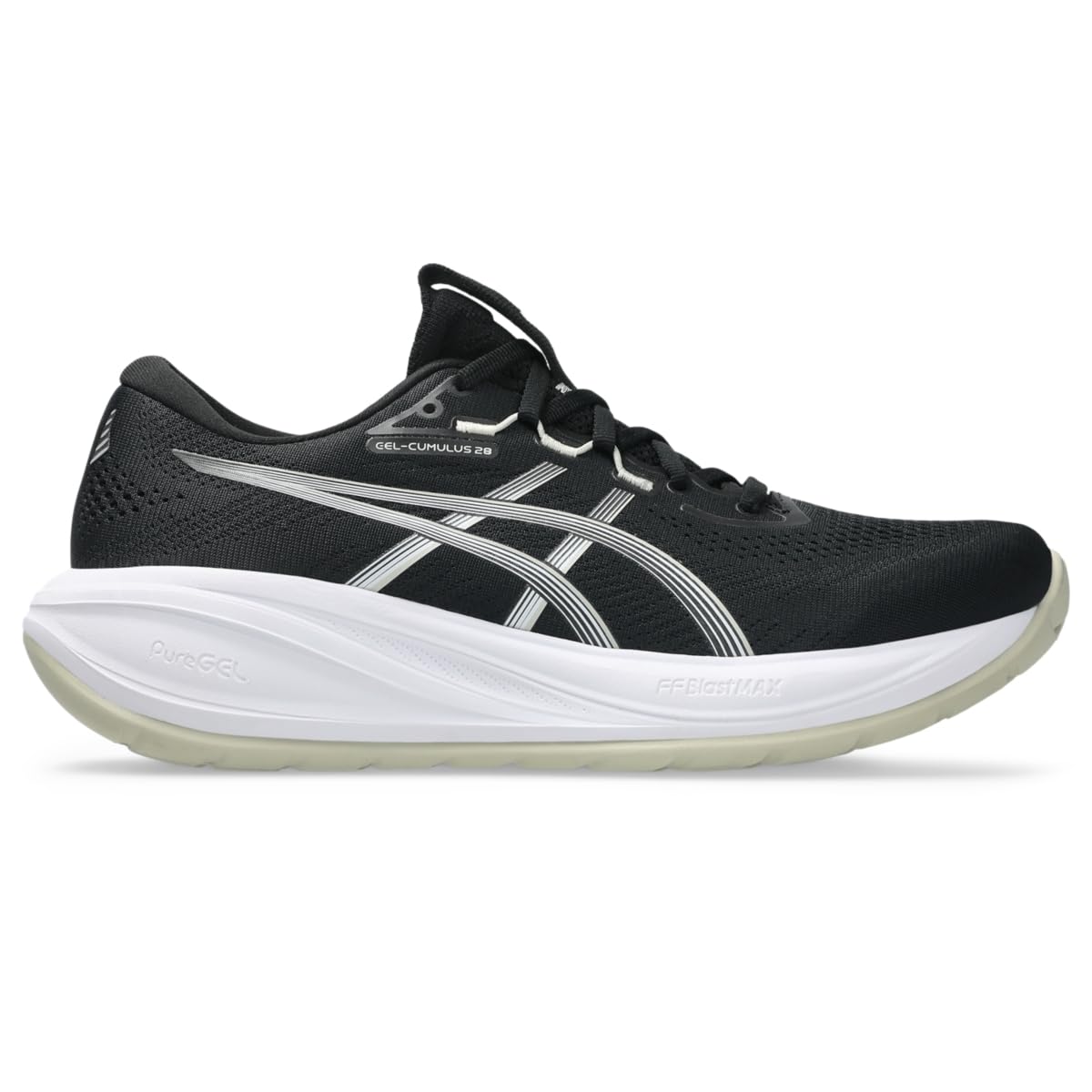 ASICS Men's Gel-Cumulus 28 Running Shoes, 10.5, Black/White - alternate product view 8