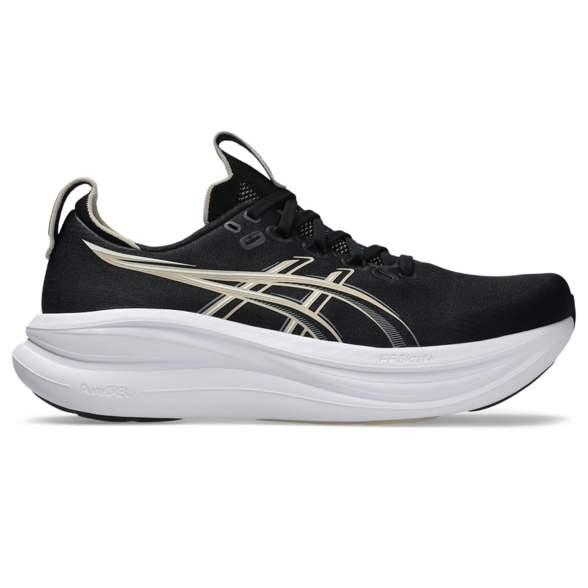 ASICS Men's Gel-Nimbus 28 Running Shoes, 10.5, Black/Feather Grey - alternate product view 9
