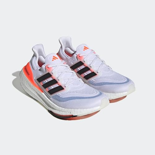 adidas Men’s Ultraboost Light Running Shoes (Ultraboost 23) Running Shoe, White/Black/Solar Red, 15 US Men