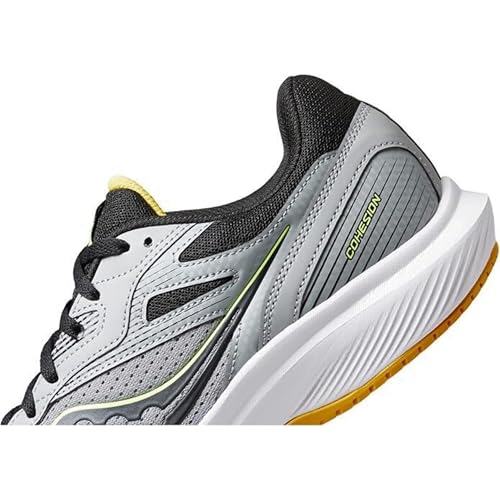 Saucony Men's Cohesion 16 Sneaker, Fossil/Sulphur, 9.5