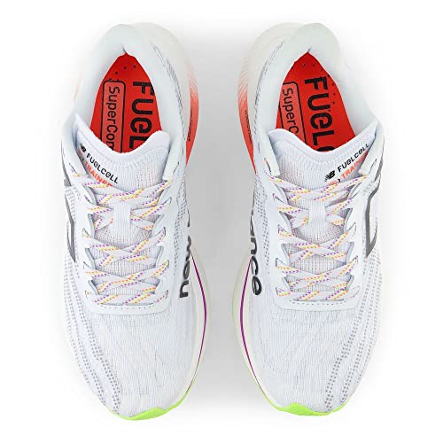 New Balance Women's FuelCell SuperComp Trainer V2 Running Shoe, Ice Blue/Neon Dragonfly, 5 M