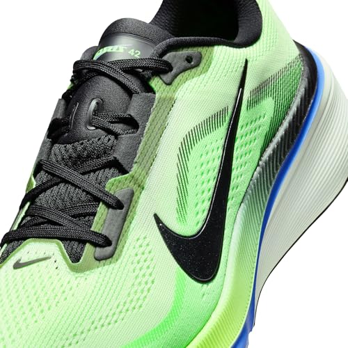 Nike Men's Air Zoom Pegasus 42 Sneaker, Volt Tint/Black Spruce/Sapphire, 10