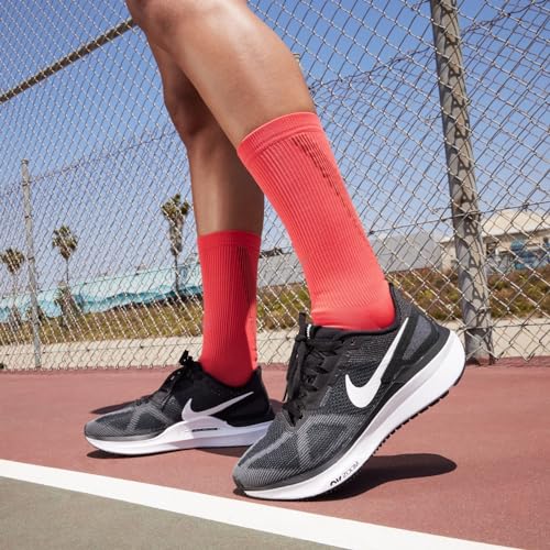 Nike Women's Air Zoom Structure 25 WomSneaker, Black White Dark Smoke Grey, 6 US