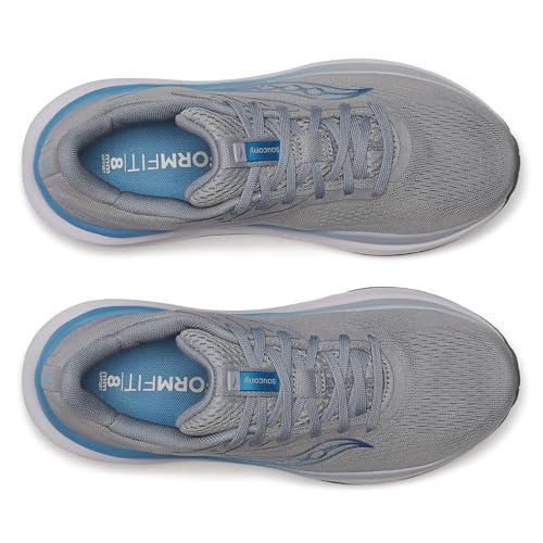 Saucony Women's Echelon 10 Sneaker, Flint/Breeze, 5.5 X-Wide