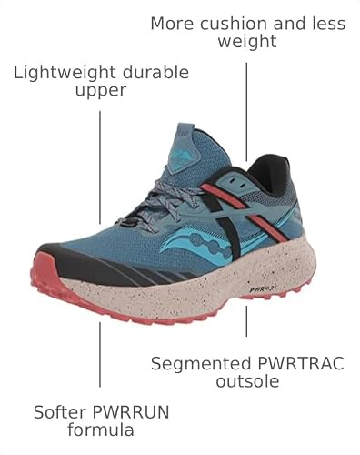 Saucony Women's Ride 15 Tr Trail Running Shoe, Mist/Ember, 8
