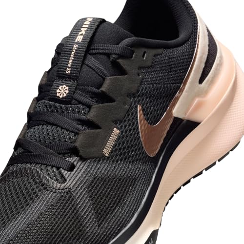 Nike Structure 25 Women's Road Running Shoes (DJ7884-008, Black/Crimson Tint) Size 6.5
