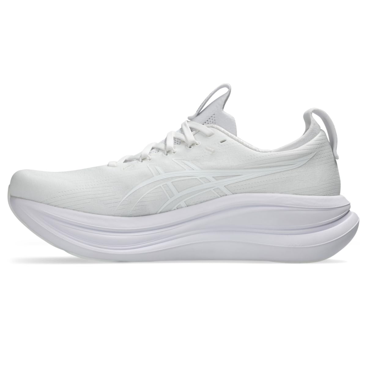 ASICS Men's Gel-Nimbus 28 Running Shoes, 10.5, White/White