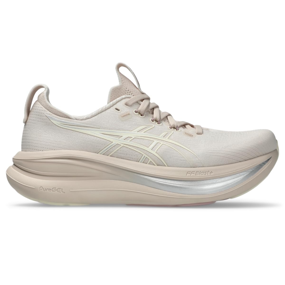 ASICS Women's Gel-Nimbus 28 Running Shoes, 5.5, Mineral Beige/Cream