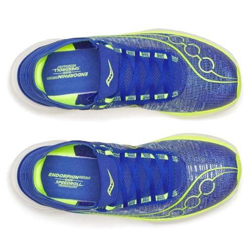 Saucony Unisex Endorphin Elite 2 Road Running Shoe, Lapis/Citron, 11 Men/ 12.5 Women