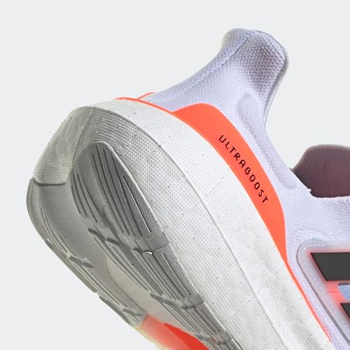 adidas Men’s Ultraboost Light Running Shoes (Ultraboost 23) Running Shoe, White/Black/Solar Red, 15 US Men